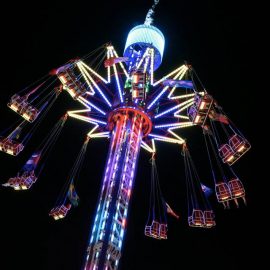 Vertigo Swing Tower by night